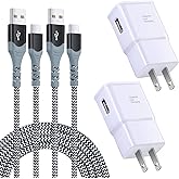 Adaptive Fast Charger and USB-C Cable 10ft, Excgood Type C Cable Fast Charging Compatible with Galaxy A16/A15/A13/A14/A03s, S