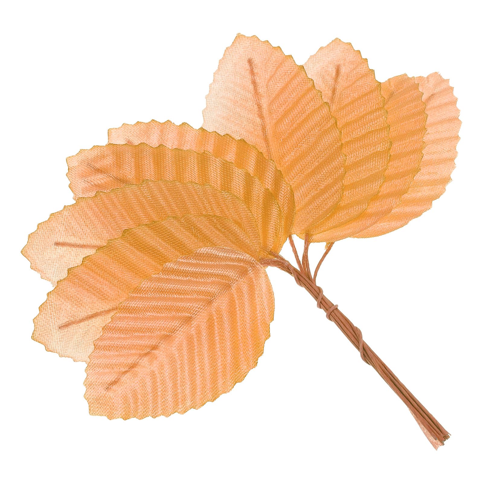 PATIKIL 4.3" Artificial Silk Leaf, 200 Pcs Artificial Leaves Stems Fake Leaves Bulk Fake Rose Wire Crafts Leaves for Home Office Decor, Orange