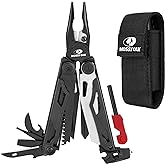 MOSSY OAK 19-in-1 Multitool Pliers Stainless Steel Self-Locking | Includes Fire Starter, Window Breaker, Whistle, and Sheath for Camping, Hiking, Survival, and Outdoor Adventures