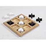 Earthly Home Tic Tac Toe Game Set for Kids and Family, 3D Board Games, Classic Wooden Board Game Home Decor for Living Room D