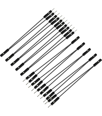Câbles Ruban Dupont Mâle Vers Femelle | Lot De 10 | Pas 2,54 Mm 28 AWG | Longueur 140 Mm | Pour Carte Mère PC, Arduino, Imprimantes 3D