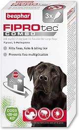 Beaphar FIPROtec COMBO for Large Dogs 20-40kg 3 Pipettes Vet Strength