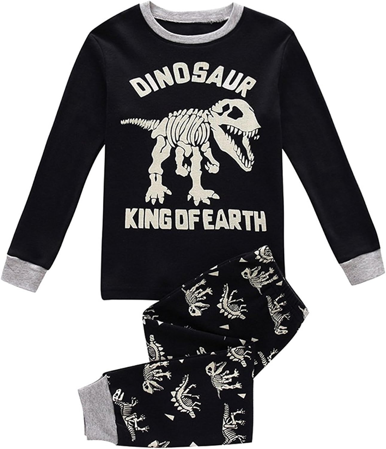 Kids Dinosaur Pajamas Sets Children Clothes Set Boys Cotton Toddler Pjs