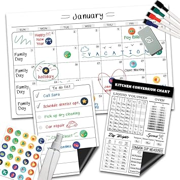 Best Cooking Gifts 2021 Amazon.com: Magnetic Dry Erase Refrigerator Calendar   11