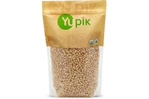 Yupik Organic Pine Nuts 250g, Raw, Shelled, Unsalted, Unroasted, Oil-Free, Gluten-Free, Vegan, Kosher, Source of Iron, Creamy
