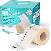 Hydrocolloid Roll for Wound Care - Medical Grade Self-Adhesive Gel Bandages, Ultra Absorbent & Waterproof Bandage, DIY Cut-to-Size First Aid Supply (2in×10ft)