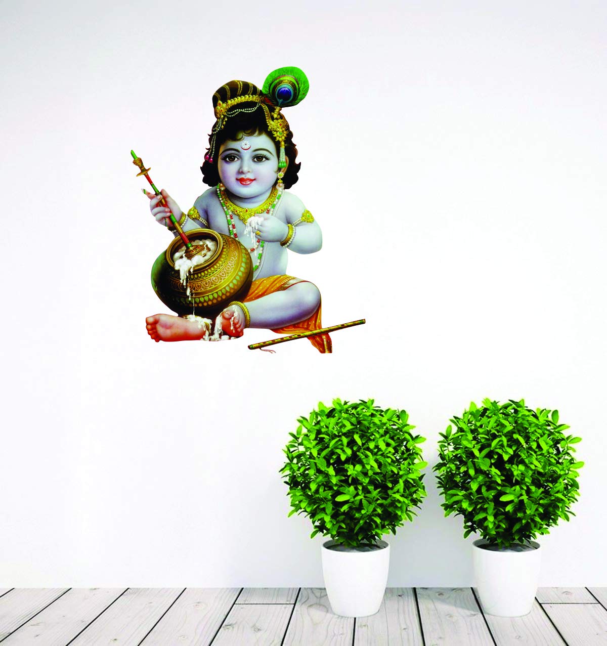 Buy Sticker Studio BAL Krishna Wall Sticker & Decal (PVC Vinyl, Size 58 cm X 48 cm) Online at