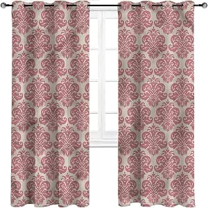 HouseLookHome Blackout Curtains and Drapes Dusty Rose Energy Saving