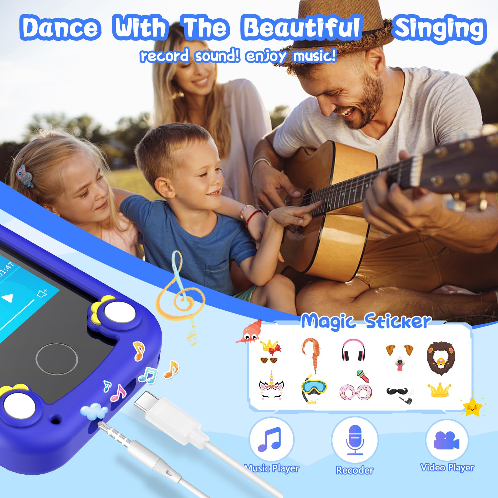 Kids Phone for Boys,Toys for 3-10 Year Old Boys Girls,Christmas Birthday Gifts for Girls,Toddler Smartphone Learning Toys,Kids Toys Play Cell Phones with Camera, Games, Music