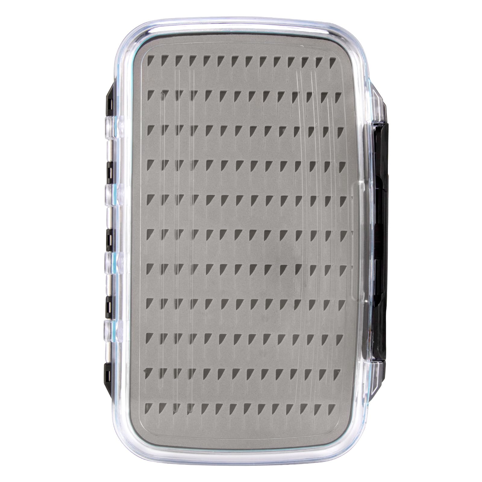 Dr.Fish Fly Fishing Box Flies Case Jig Box Waterproof Lightweight ABS Plastic Streamer Fly Box Double Sided Deep Slot Transparent Lid Clear Holder Case for Storage Size L