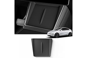 LUCKEASY for 2026 2025 Tesla Model Y Juniper New Center Console Wireless Charging Pad Non-Slip Silicone Mat Wireless Charger Mat for Model Y Accessories Black