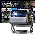 ULTIMEA Smart Projector with Android TV 11.0 and Netflix, 4K with WiFi and Bluetooth 5.3, Home Cinema Dust-proof Projector with Dolby Audio, Gimbal Stand, 600 ANSI HDR+HLG, Nova C40