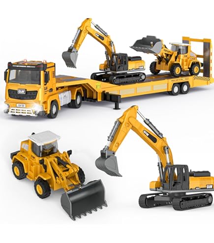 Amazon.com: Construction Carrier Trucks Toy Set – Alloy Inertia