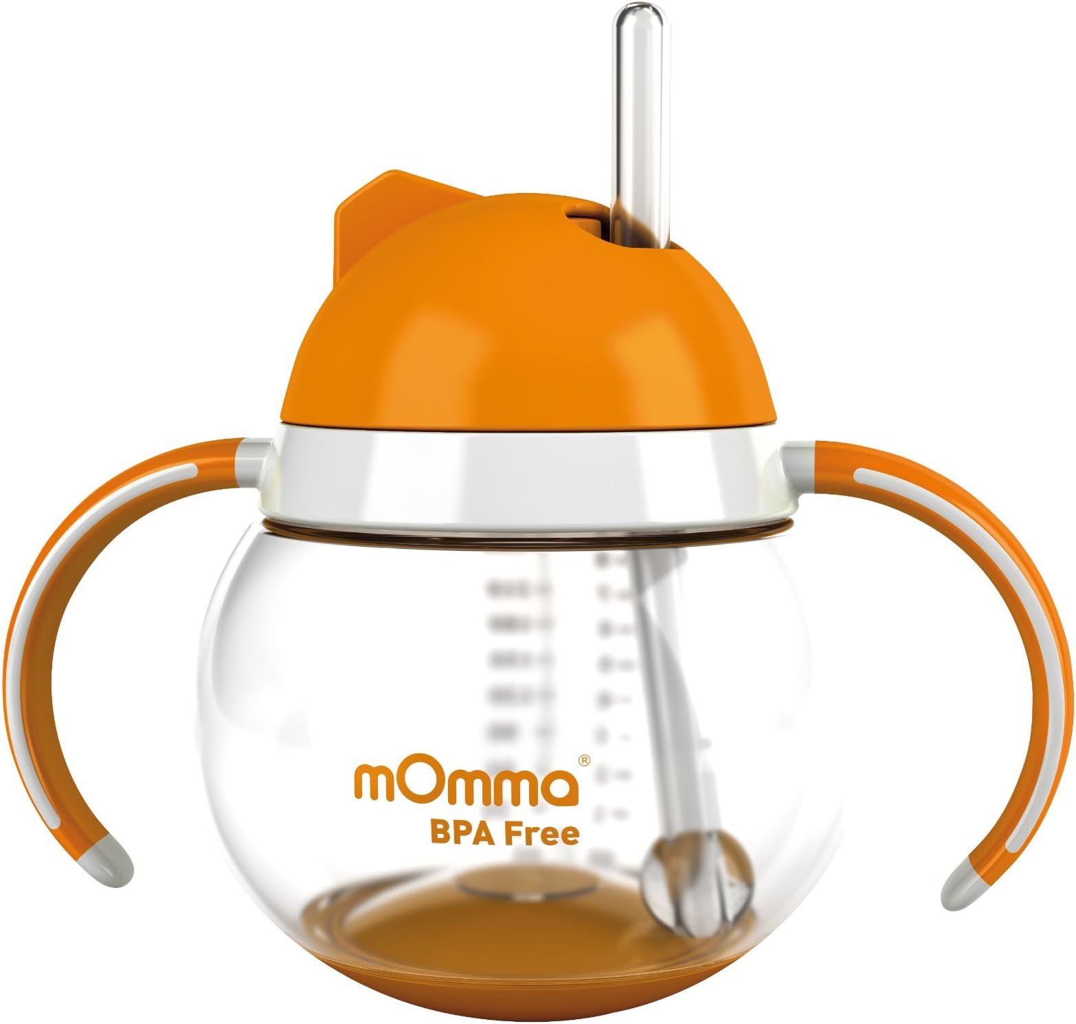 mOmma Cup with Straw and Dual Handles 250 ml (Orange)