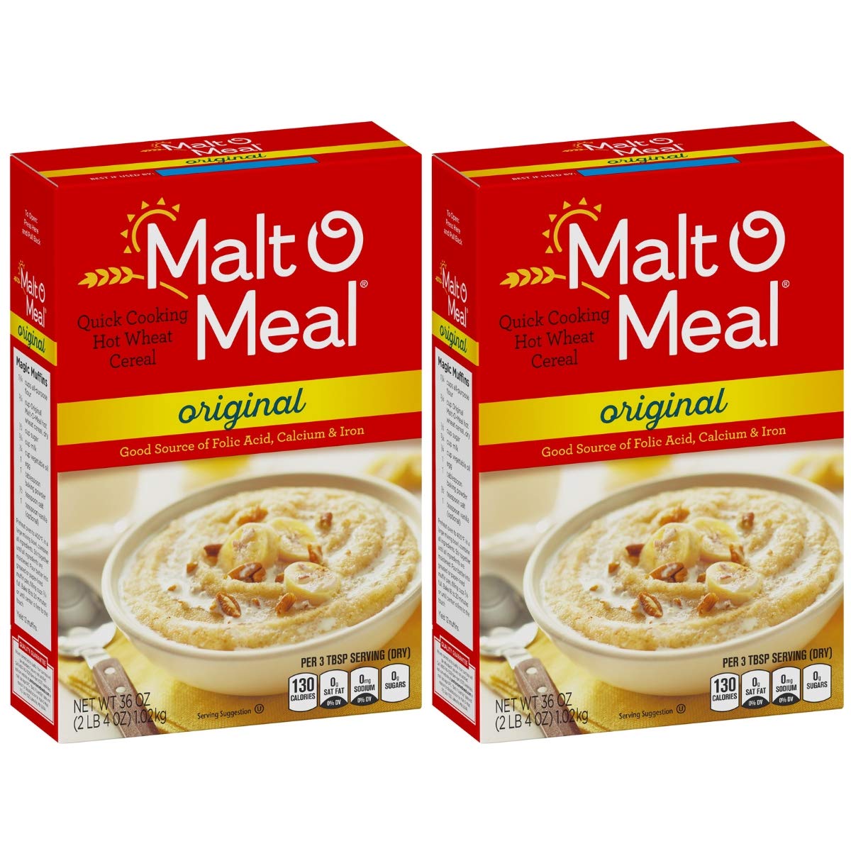 Post Malt-O-Meal Hot Cereal, Original, 36 Ounce(2 Pack)