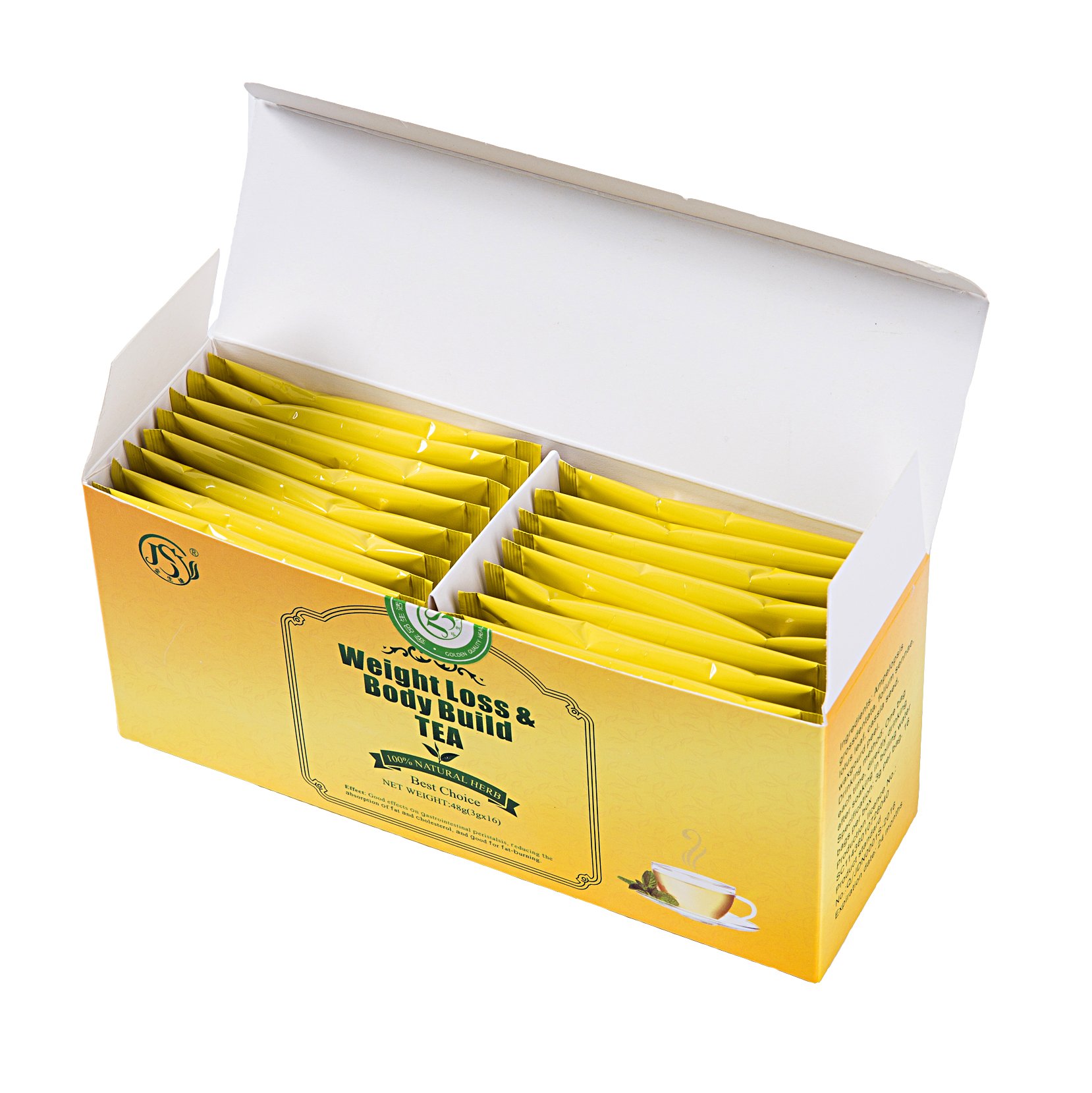 JSY 16 Day Detox Herbal Weight Loss Tea Premium Chinese Slimming Green Tea for Reduce Fat Lipo Targets Belly Fat, All Natural Blend of Oolong Tea Green Tea and Senna, Father\'s Day Gift for Health