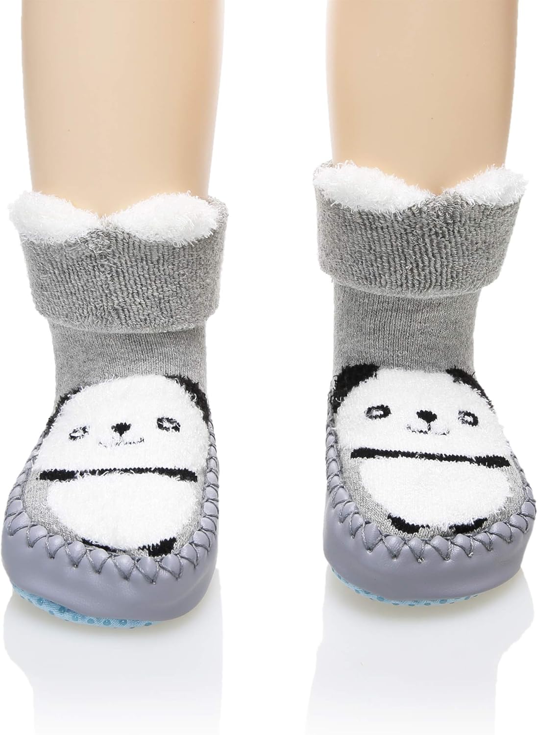 slipper shoes amazon on Amazon Com Baby Boy Girl Animal Moccasins Non Skid Indoor Slipper Toddlers Winter Warm Shoes Socks Clothing