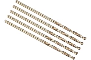 PATIKIL #53 Drill Bit, Micro Number Small Bits 4341 High-Speed Steel 118° Gold Finish for Soft Thin Metal Steel Wood Acrylic 