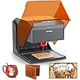 Kiosk 10W Laser Engraver, Light Weight & Portable Laser Engraver Machine, Home Laser Cutter with Acrylic Enclosure for DIY Wood/Leather/Metal, 3.9 x 3.9inch Engraving Area, Laser Safety Class 1