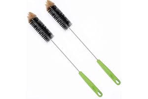 HAOMAOMAO Long Handles Bottle Brush Set, 2 Pack Bendable Cleaning Scrubbing Brush, for Bottles, Cups, Sinks and More