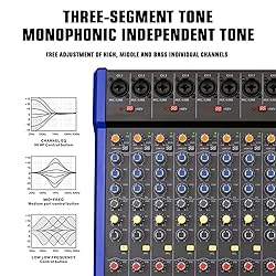 JXSOU 14-Channel Audio Sound Mixer Board, Bluetooth