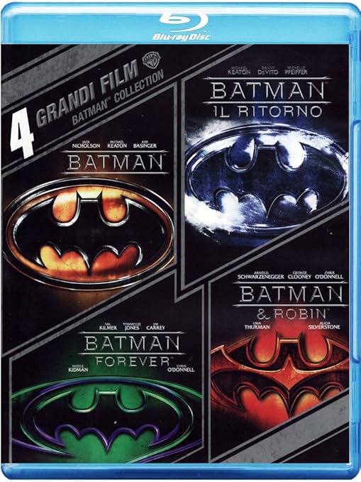 Batman 4 Grandi Film 4 Blu Ray Box Set Blu Ray Italian Import Tommy Lee Jones Arnold Schwarzenegger Tim Burton Movies Tv Amazon Com Batman 4 Grandi Film 4 Blu Ray Box Set Blu Ray Italian Import Tommy Lee Jones Arnold Schwarzenegger Tim Burton Movies Tv Amazon Com