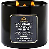 Bath &amp; Body Works 3-Wick Candle, Mahogany Teakwood Intense, Soy Wax Blend | Room-Filling Warm Home Scent with Strong Throw, Exclusively Fragranced Soy Wax Blend, Burns Up to 45 Hours, Great Gift