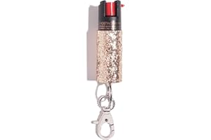 SUPER-CUTE PEPPER SPRAY BLINGSTING Pepper Spray for Women - Maximum Strength OC Self Defense Spray - 12 ft Range - UV Marking Dye for Police ID - Swipe Safety Lock, Compact & Fashionable Keychain