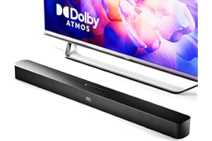 GEOYEAO Soundbar, 2.1 Speaker with Dolby Atmos, 190W Six Speakers 37 inch Sound Bars for TV, Bluetooth & HDMI-ARC Surround Sound System with HDMI-ARC/Optical/AUX/Bluetooth Connection