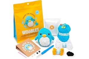 The Woobles Crochet Kit for Beginners - Easy Arts and Crafts Knitting & Crochet Animals Kit As Seen On Shark Tank - Pierre The Penguin