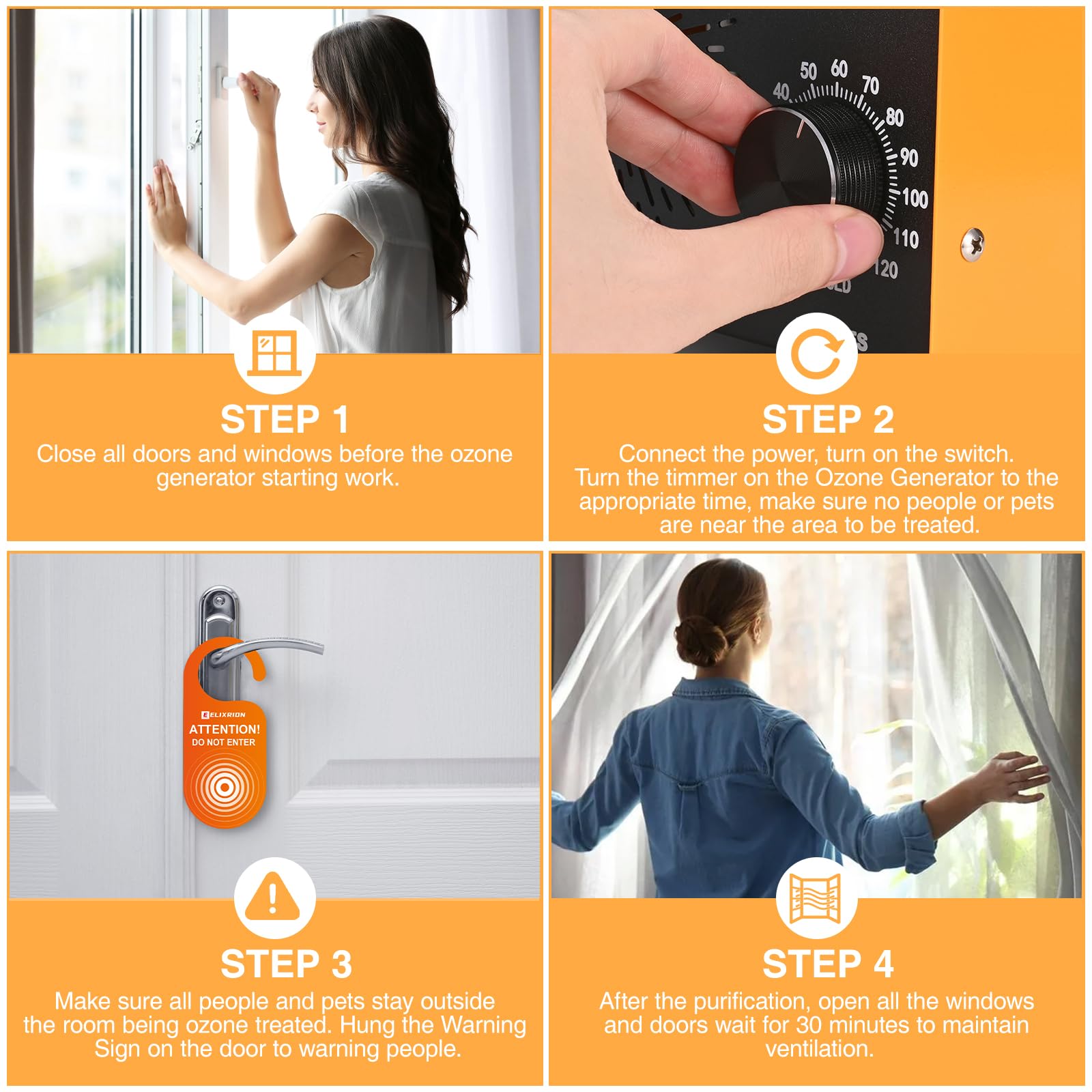 ELIXRION Ozone Generator – 80,000mg/h High-Capacity O3 Air Purifier for Odor Control Home, Kitchen, Car, Office, Basement, Pets, and Smoke – Covers Up to 6,000 Sq Ft