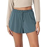 ODODOS Modal Soft Lounge Shorts for Women Drawstring High Waist Casual Sleepwear Lightweight Cozy Pajama Bottom