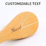 Personalized Wooden Baby Hairbrush & Comb Set Goat Bristles - Cradle Cap Care view 2