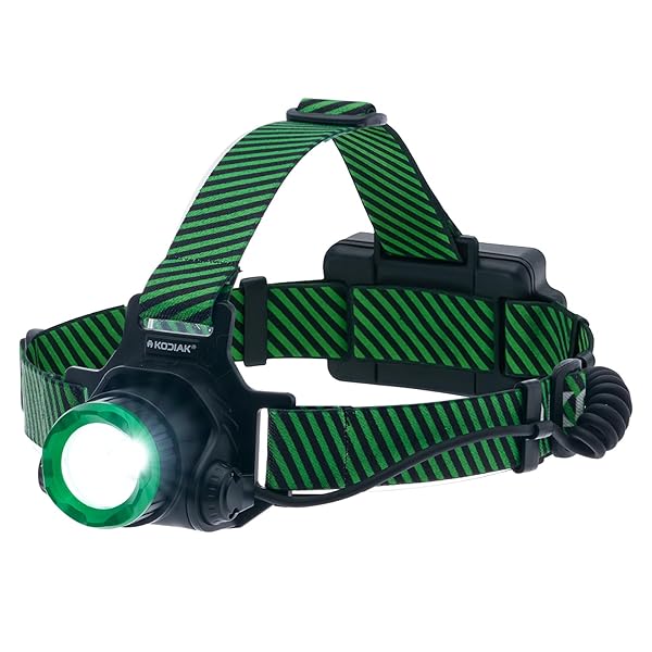 KODIAK 1000 LUMEN RECHARGEABLE HEADLAMP – LED HEAD LAMPS WITH PUSH-PULL FOCUS, 3 MODES, RECHARGEABLE HEADLIGHT, ADJUSTABLE TILT, HEAD LIGHTS FOR FOREHEAD