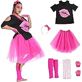 Yoody Plus Size 80s Costume Outfit for Women Oversized Shirts Tutu Set 12-30