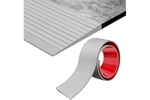 AHUA WALSONG Threshold Ramps for Doorways Self-Adhesive Threshold Ramp for Doorways, Wheelchairs, Strollers, Scooters, Deceleration Ramp (Gray, 3/5" Height x 3.3Ft Long)
