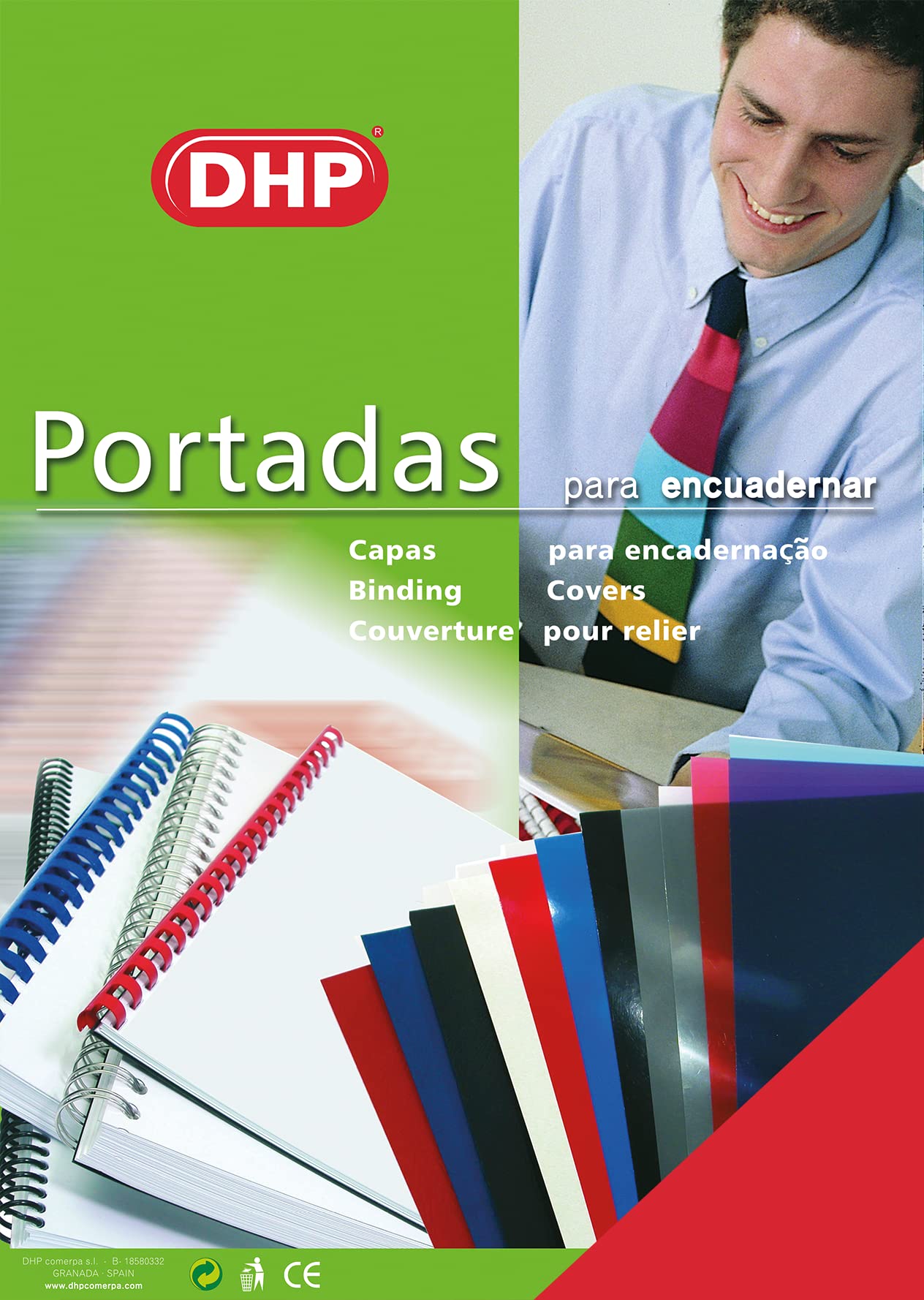 Pack of 100 PVC Binding Covers, Opaque, A4 Format, 0.18 mm Thick, Red