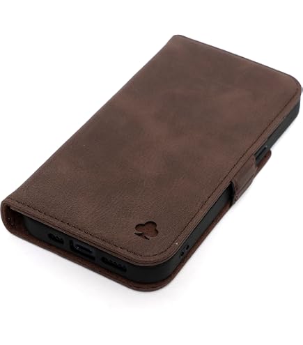 Belemay Custodia A Portafoglio In Vera Pelle Per IPhone 15 Pro Max - Con Blocco RFID, 3 Slot Carte, TPU Antiurto E Funzione Cavalletto (Nero)