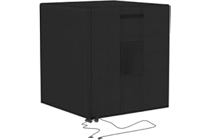 BROSYDA Central Large Air Conditioner Cover for Outside Units, Waterproof & Windproof Outdoor AC Units Cover Black (24"x24"x30" Inch)