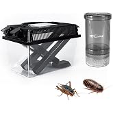 REPTI ZOO Reptile Cricket Keeper &amp; Mixer Combo Kit, Reptile Cricket Calcium Powder Feeder, Feeding Dispenser Shaker for Bearded Dragon Gecko Lizards Chameleon Snake