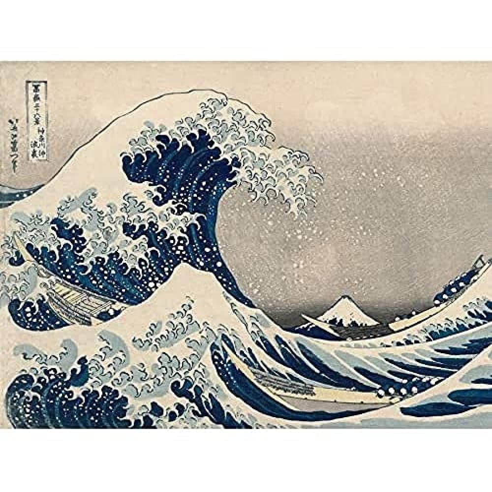 Katsushika Hokusai Under The Wave Off Kanagawa Art Print Canvas Premium Wall Decor Poster Mural