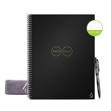 Rocketbook Everlast Smart Cuaderno Reutilizable Negro Carta A4