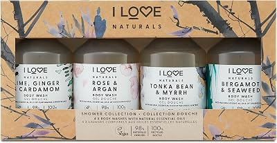 I LOVE Cosmetics Shower Collection 4 Pc 4.2oz Body Wash Set Women Fragrance