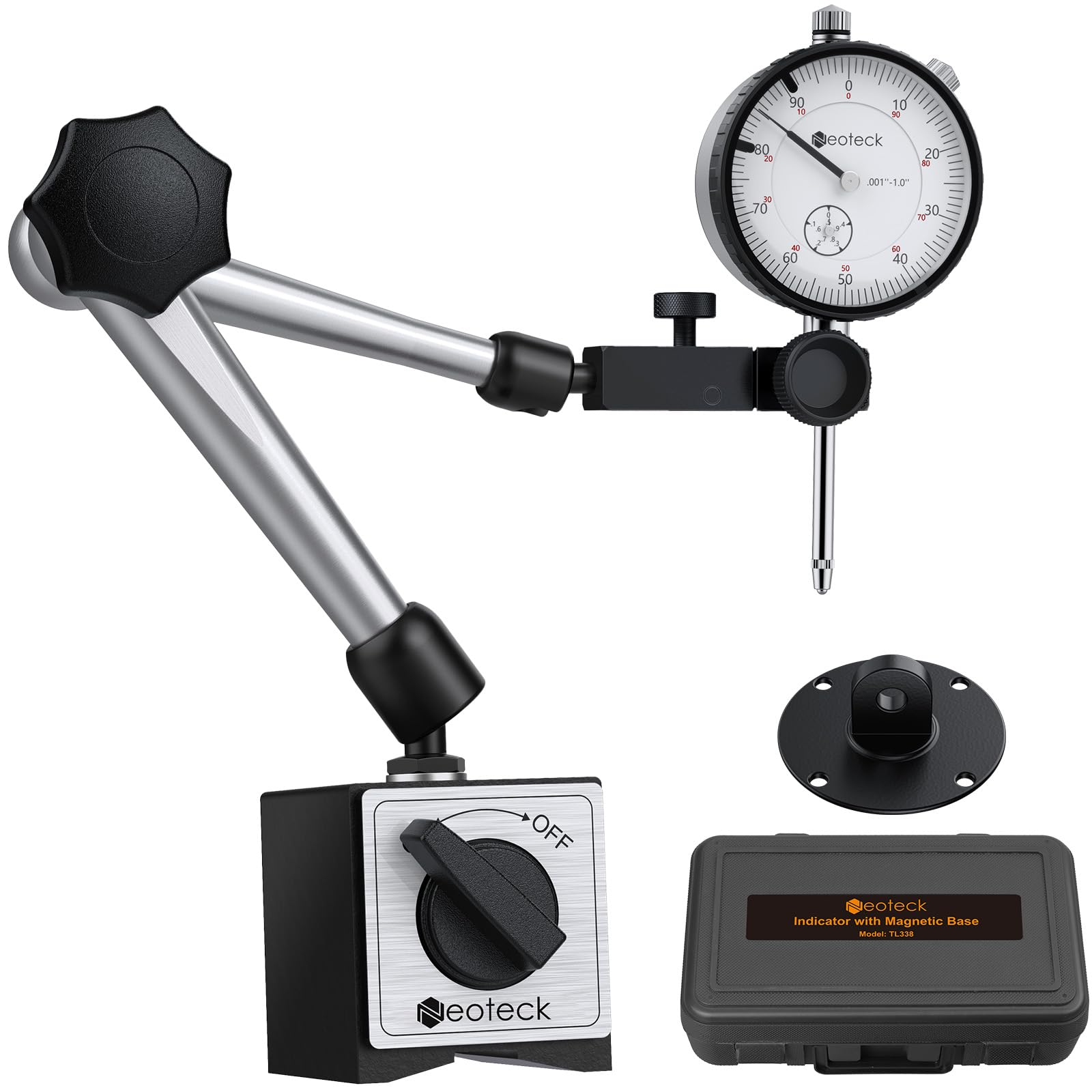 Mua Neoteck 0-1 Inch Dial Indicator with Magnetic Base Holder, Storage ...
