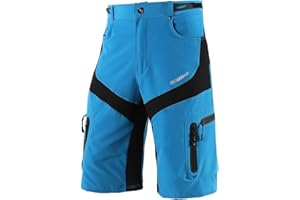 BERGRISAR Men's Cycling Shorts Loose Fit Mountain Bike Shorts with 6 Pockets
