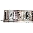 YOUHONG Laundry Room Wall Decor Art Sign - Farmhouse Rustic Decor with Wooden Frame, Lightweight for Laundry Room, Bathroom - Vintage Rustic Farmhouse Wall Art Ready to Hang (17''W x 6''H)
