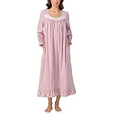 Eileen West Womens Sleepwear & Loungewear - Brushed Flannel Collection - 100% Cotton Long Sleeve 50" Long Ballet Nightgown