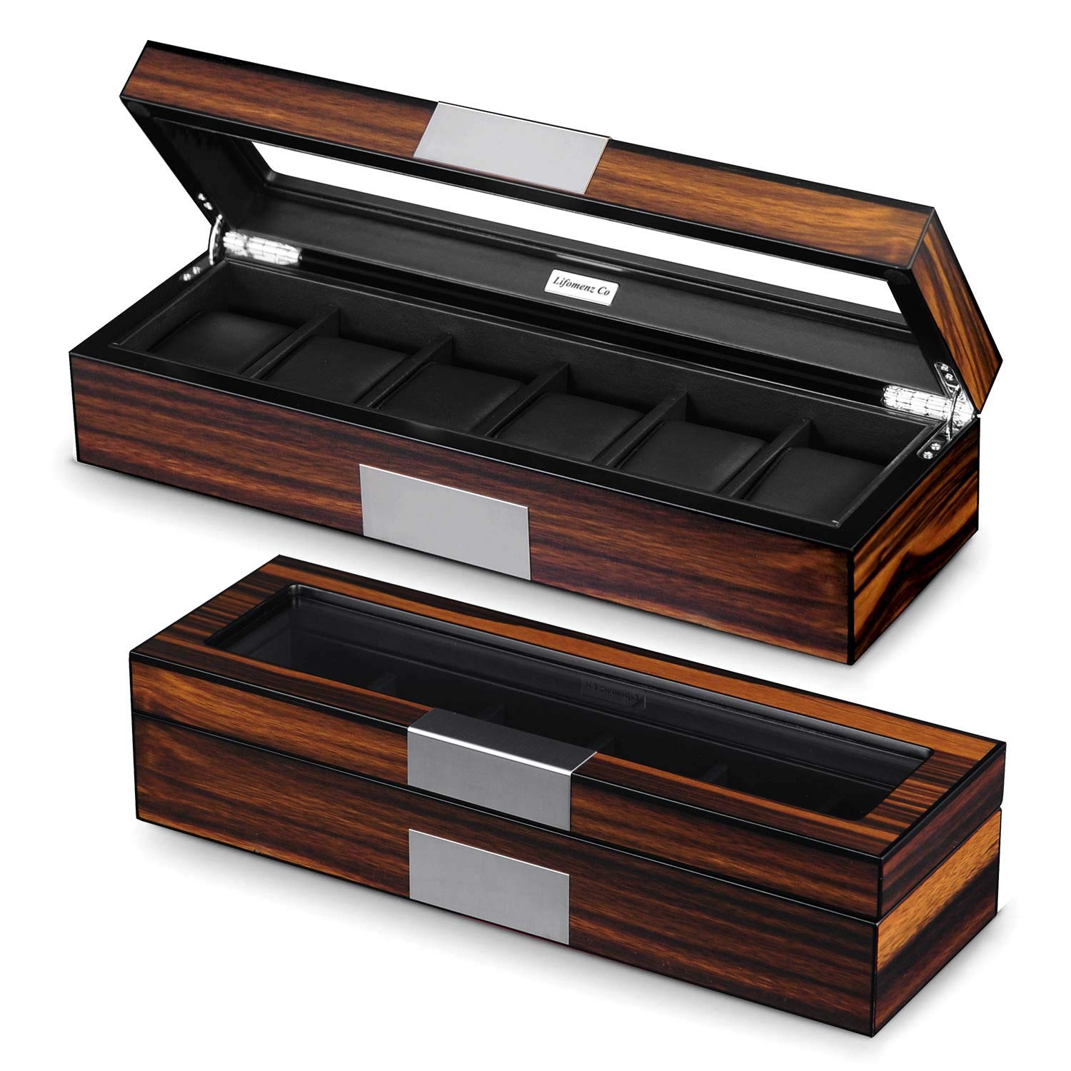 Photo 1 of Lifomenz Co 6 Watch Box Organizer - Large Wooden Watch Storage Box Display Case