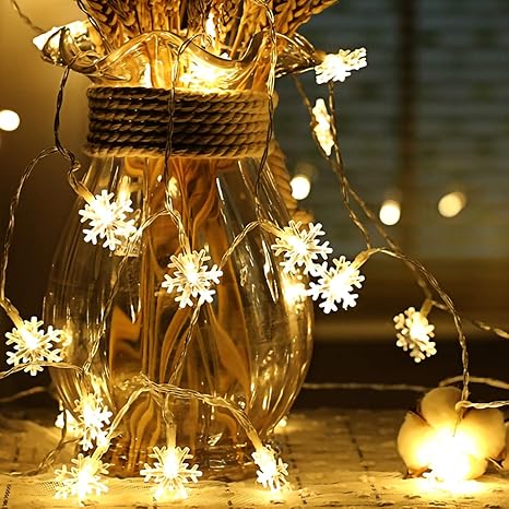 Luci Di Natale A Stella.Luce Stellare Luci Della Stringa Lunare 40 Led Luna Luci Di Natale Della Stella 6m Luci Fatate Fiocco Di Neve Amazon It Illuminazione