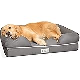 PetFusion Ultimate Orthopedic Dog Bed | Solid CertiPUR-US Memory Foam | Multiple Sizes/Colors, Medium Firmness Bolster, Water